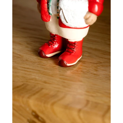 تمثال الدب مولان, 8×5×15 سم، بوليستر بلون أحمر/بيج, تمثال ديكوري لطيف لتزيين الرف أو المكتب أو غرفة المعيشة، مستورد من مدام كوكو - مدام كوكو - Image 4
