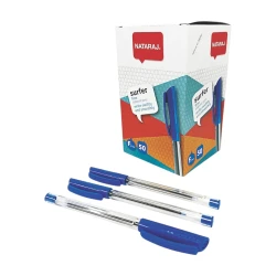 Nataraj Surfer Ball Pen, Blue Ink, 50 Pack Box,Smooth Writing Pens for School, Office & Everyday Use, Long-Lasting, Reliable, Made in India