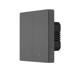 مفتاح ميكانيكي ذكي من سونوف، مفتاح إضاءة ذكي بتردد WiFi 2.4GHz، يحتوي على مفتاحين (2 عصابة)، يتطلب وجود سلك محايد (Neutral)، متوافق مع أليكسا وجوجل هوم، من النوع 86 - موديل M5-2C-86