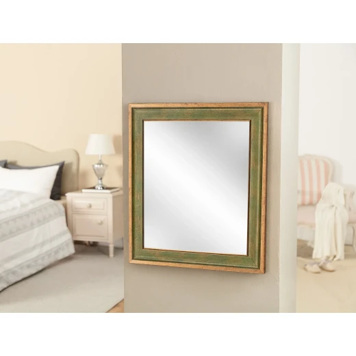 مرآة أوبيرت, بإطار أخضر، مقاس 48×54.5 سم، تصميم أنيق من البلاستيك والزجاج، مرآة حائط ديكورية, صناعة تركية من مدام كوكو مرآة أوبيرت, بإطار أخضر، مقاس 48×54.5 سم، تصميم أنيق من البلاستيك والزجاج، مرآة حائط ديكورية, صناعة تركية من مدام كوكو
