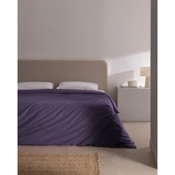 غطاء لحاف مزدوج مانون، 100% قطن رانفورس، ناعم ومتين، بنفسجي، 200×220 سم من مدام كوكو