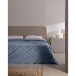 Madame COCO Manon Double Duvet Cover 100% Cotton Ranforce, Dark Blue, Soft Breathable Bed Linen 200x220 cm