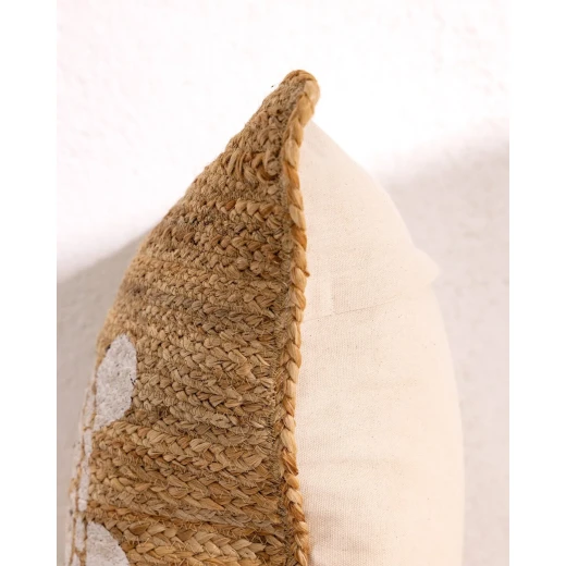 غطاء وسادة ديكور تريانـون من الجوت, طبيعي , 50×50 سم, مربع ,مزيج قطني أنيق من مدام كوكو - مدام كوكو - Image 5