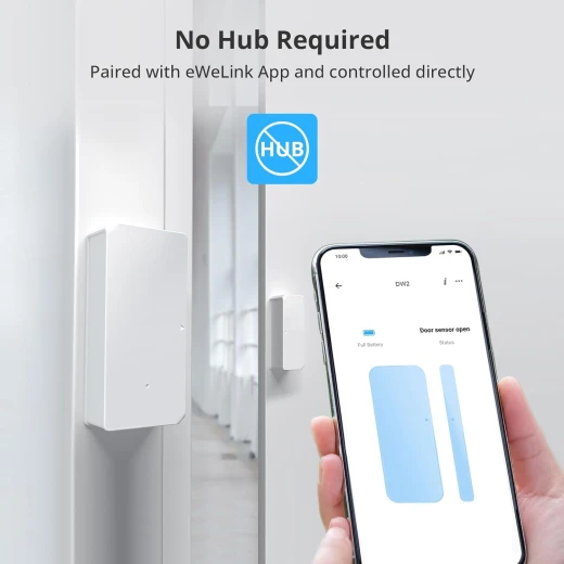 سونوف مستشعر الباب/النافذة اللاسلكي  DW2 Wi-Fi، تنبيهات عبر التطبيق لأتمتة المنزل ونظام الإنذار الأمني اللاسلكي، متوافق مع IFTTT، لا يتطلب بوابة. - سونوف - Image 4