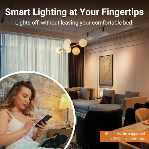 مفتاح إضاءة ذكي من سونوف Zigbee، محور SONOFF Zigbee المطلوب، قاطع ذكي، مفتاح ذكي بدون محايد أو مع محايد، تحكم صوتي مع Alexa Google Home، مفتاح Zigbee ZBM5-2C-120W - سونوف - Image 2