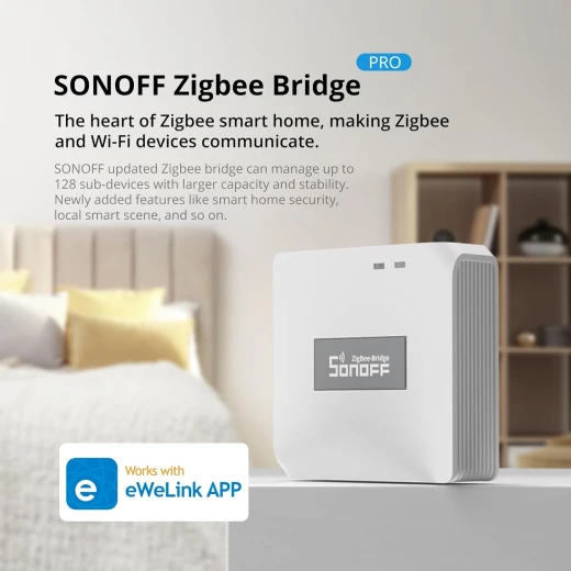 من سونوف Zigbee Bridge Pro Hub، بوابة ZigBee 3.0 الذكية، التحكم بالتطبيق وإدارة الأجهزة المتعددة، متوافق مع أجهزة SONOFF Zigbee - سونوف - Image 2