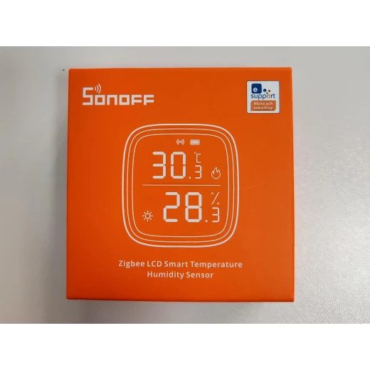مستشعر درجة الحرارة والرطوبة الداخلي SONOFF Zigbee، مقياس حرارة ورطوبة Zigbee بشاشة LCD SNZB-02D، يعمل مع Alexa وGoogle Home للمراقبة عن بُعد وأتمتة المنزل، يتطلب محور ZigBee 3.0، عبوة من قطعة واحدة - سونوف - Image 2