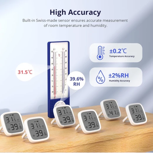 مستشعر درجة الحرارة والرطوبة الداخلي SONOFF Zigbee، مقياس حرارة ورطوبة Zigbee بشاشة LCD SNZB-02D، يعمل مع Alexa وGoogle Home للمراقبة عن بُعد وأتمتة المنزل، يتطلب محور ZigBee 3.0، عبوة من قطعة واحدة - سونوف - Image 8