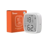 مستشعر درجة الحرارة والرطوبة الداخلي SONOFF Zigbee، مقياس حرارة ورطوبة Zigbee بشاشة LCD SNZB-02D، يعمل مع Alexa وGoogle Home للمراقبة عن بُعد وأتمتة المنزل، يتطلب محور ZigBee 3.0، عبوة من قطعة واحدة - سونوف