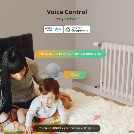 صمام تدفئة الحرارة SONOFF Zigbee، تدفئة الحرارة الذكية تدعم التحكم عن بعد بالتطبيق والتوقيت، يتطلب محور Zigbee 3.0، متوافق مع Amazon Alexa/Google Home. - سونوف - Image 3