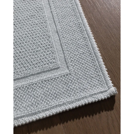 دعاسة حمام باريس، قطن 100%، ناعمة وامتصاص عالي، لون أزرق، 50×80 سم، وزن 700 جرام، سجادة حمام غير قابلة للانزلاق من مدام كوكو - مدام كوكو - Image 3
