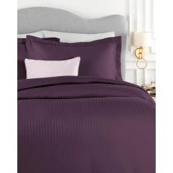 Madame COCO Elicia Double Size Striped Satin Duvet Cover Set 200X220+2X(50X70+3)+240X260CM