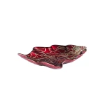 طبق ديكور بيرنيت, زجاج أحمر, 24x18 سم, قطعة مركزية أنيقة, لتزيين المنزل, صنع في تركيا من مدام كوكو - مدام كوكو