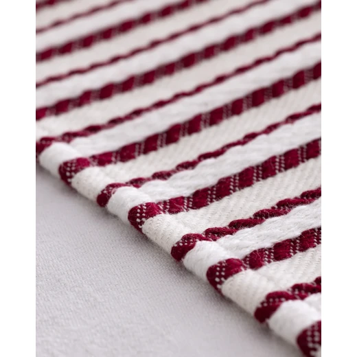 طقم مفرش مائدة رونيت 2 قطعة, قطن, بيج/أحمر, 45×35 سم, ديكور أنيق للمائدة للاستخدام اليومي والمناسبات من مدام كوكو - مدام كوكو - Image 2