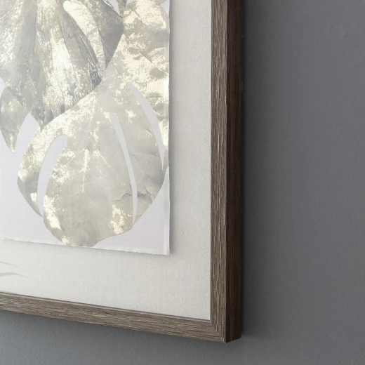 لوحة جدارية فيويّاج 53.5×63.5 سم، تصميم نباتي، إطار من MDF وزجاج، ديكور منزلي بسيط وأنيق من مدام كوكو - مدام كوكو - Image 2