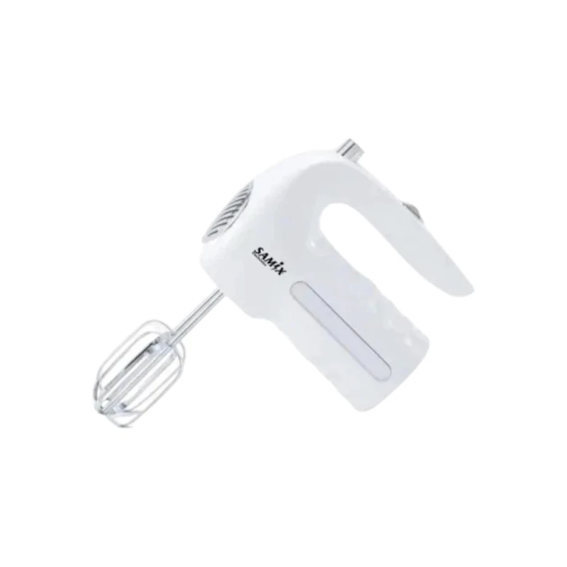 خلاط يدوي 150 واط SNK-HM08 خلاط كهربائي بـ 5 سرعات بتصميم مريح وخفيف الوزن، مثالي للخفق والخلط والعجن أبيض من ساميكس - ساميكس