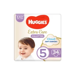Huggies Extra Care Diaper Pants Size 5 12-17 Kg Mega Pack White 34 Diapers
