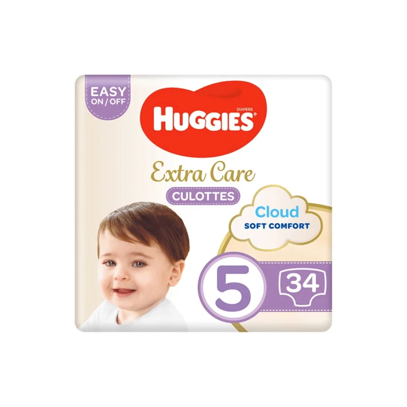 Huggies Extra Care Diaper Pants Size 5 12-17 Kg Mega Pack White 34 Diapers - Huggies