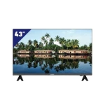 تلفزيون ذكي 43 بوصة QLED 4K بنظام أندرويد 13، تحكم صوتي، مع جهاز استقبال فضائي مدمج وتصميم بدون إطار وشاشة مقاومة للكسر من ساميكس - ساميكس