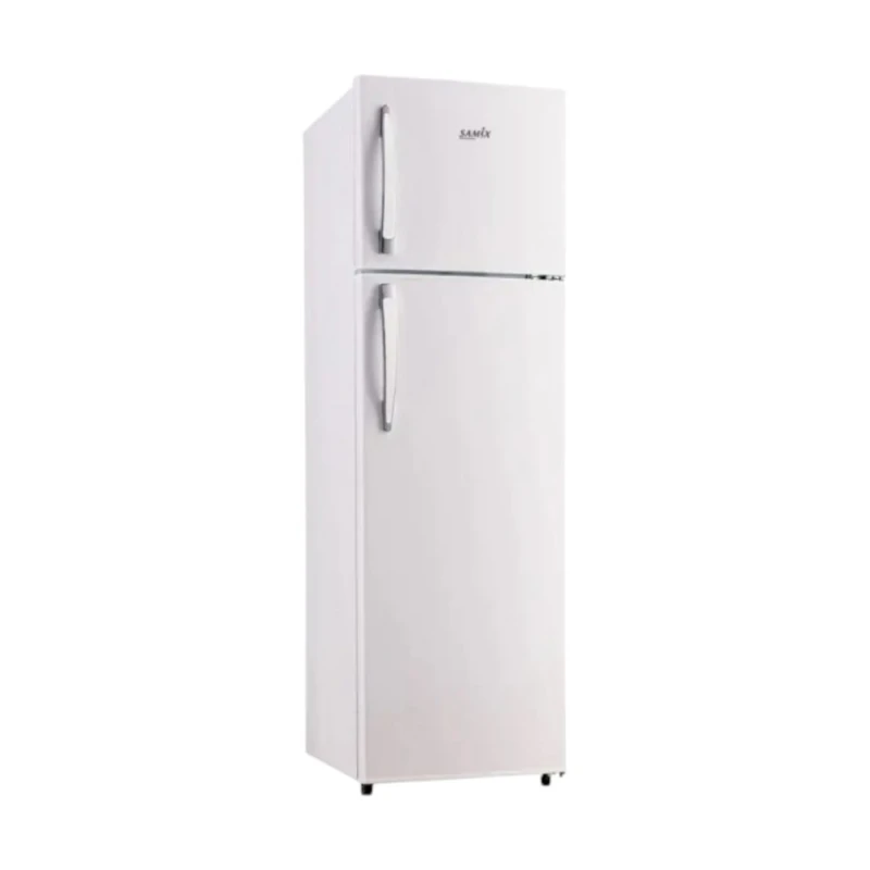 ثلاجة BCD-280W بسعة 253 لتر, كفاءة طاقة A+، تصميم أبيض كلاسيكي، فريزر علوي، رفوف قابلة للتعديل من ساميكس - ساميكس