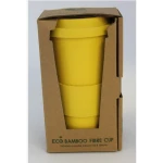 Bamboo Fibre Eco Cup with Silicone Lid – 500 ml - Sstationery