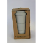 Bamboo Fibre Eco Cup with Silicone Lid – 500 ml - Sstationery