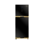 ثلاجة 388 لتر, إصدار ذهبي, بدون تجميد (No Frost)، تحكم رقمي، باب زجاجي أسود من ساميكس - ساميكس