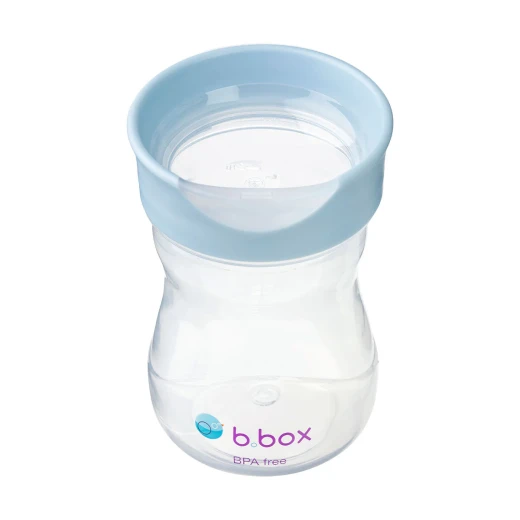 b.box Toddler Training Cup, BPA-Free Transition Cup for Babies & Toddlers, Drinking Rim with Water Window, No Spout or Straw, 12+ Months, Interchangeable Lid System lullaby color