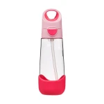 B.Box Flamingo fizz Drinking Bottle with Straw, 600ml Leak-Proof Water Bottle for Kids & Adults, Durable, Lightweight, BPA-Free, Easy to Clean & Carry, Ideal for School, Sports & Travel - B.Box
