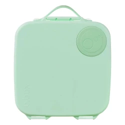 b.box Spearmint Lunchbox, Leakproof Bento Lunch Box with Gel Cooler Pack, Fits Whole Fruits & Sandwiches, Easy Open, Dishwasher Safe, For Kids 3+
