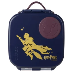 b.box Harry Potter Lunchbox, Leakproof Bento Lunch Box with Gel Cooler Pack, Fits Whole Fruits & Sandwiches, Easy Open, Dishwasher Safe, For Kids 3+
