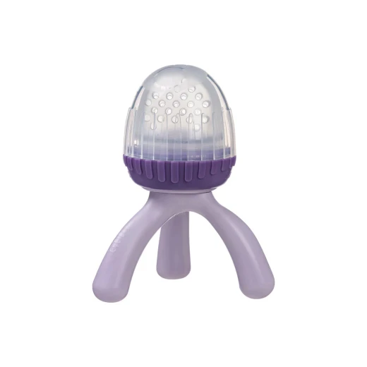 b.box Silicone Baby Fruit Feeder & Teether, Self-Feeding Fresh Food Feeder for Infants 4m+, Soft Safe Non-Toxic Silicone, Unique Tripod Design (Peony) - B.Box - Image 5