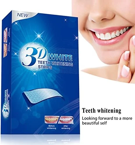 شرائط تبييض الأسنان 5D – عدد 28 شريطًا قويًا بخلاصة خالية من البيروكسيد، تزيل التصبغات والبلاك والجير، تبييض فعّال للأسنان الصفراء خلال أسبوعين - Image 2