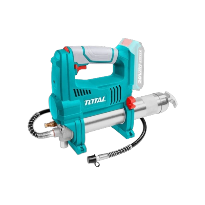 مسدس شحم لاسلكي 20 فولت, بدون بطارية, ضغط عالي، تصميم مريح، متوافق مع خراطيش الشحم وعبوات الشحم السائبة, أداة تشحيم محمولة ومتينة من توتال - توتال