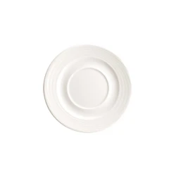 Bonna Elegant Loop White Porcelain Saucer ,Modern Design, 17cm Diameter