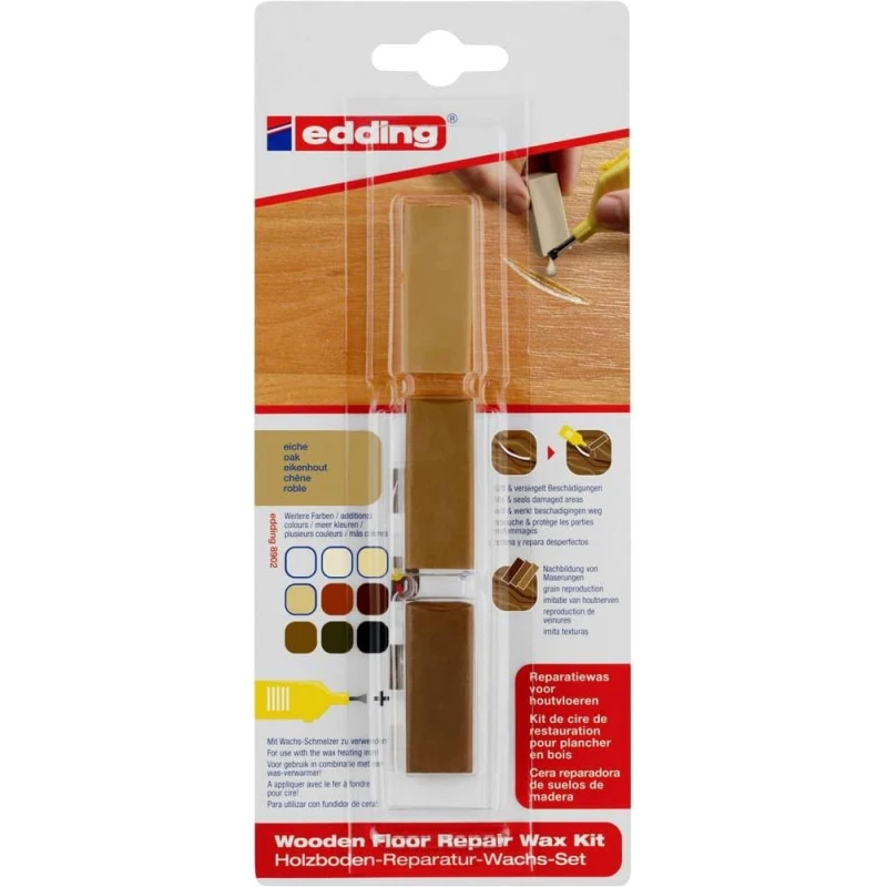 مجموعة شمع إصلاح الأثاث, لإصلاح خدوش وثقوب الخشب، ألوان متعددة للخشب، القشرة والصفائح من إيدينج
