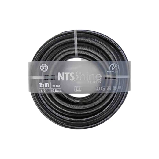 خرطوم حديقة NTS باللون الأسود بطول 15 متر وقطر 1/2 إنش, مرن ومضاد للالتواء, مقاوم لأشعة الشمس والعوامل الجوية, متوافق مع وصلات المياه القياسية خرطوم حديقة NTS باللون الأسود بطول 15 متر وقطر 1/2 إنش, مرن ومضاد للالتواء, مقاوم لأشعة الشمس والعوامل الجوية, متوافق مع وصلات المياه القياسية