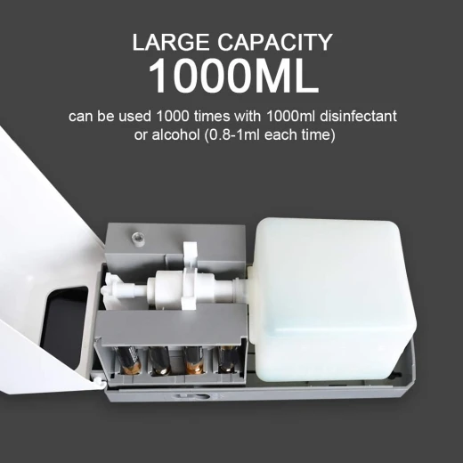 موزع صابون كهربائي أوتوماتيكي 1000 مل للحمام والمطبخ - Image 3