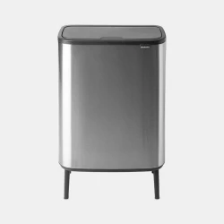 Brabantia Bo Touch Bin Hi 60 Liter , Matte Steel Fingerprint Proof, Stylish Design with Legs