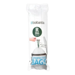 Brabantia PerfectFit Bags 36 Liter , Roll of 10, Tailor-Made for Brabantia Bins