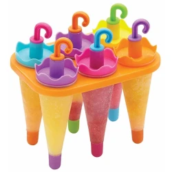 Kitchen Craft Umbrella Ice Lolly Mould Set – 6 Fun-Shaped Moulds for Homemade Popsicles