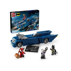 LEGO Batman with Batmobile vs. Harley Quinn Set – Action-Packed Superhero Building Toy for Kids