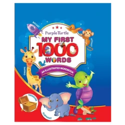 أول 1000 كلمة: كتاب مصور للتعلم المبكر لتعلم الأبجدية والأرقام والأشكال والألوان ووسائل النقل والطيور والحيوانات والمزيد.