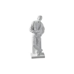 Mascagni White Resin Man Figure 30cm - Modern Home Decor Sculpture for Living Room