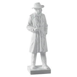 Mascagni White Resin Old Man Figure 30cm - Vintage Style Home Decor Sculpture