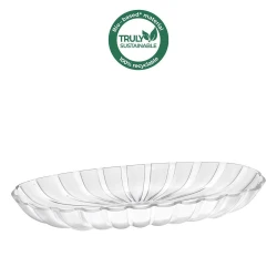 Guzzini Dolcevita Tray 38x19cm Clear – Elegant Plastic Serveware for Stylish Presentation