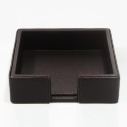 Libbey Small Napkin Holder Leather Brown – Compact and Stylish Table Accessory for Home Use