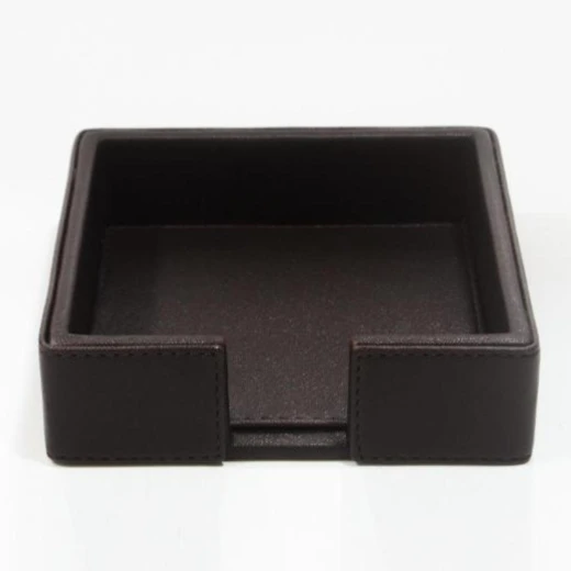 Libbey Small Napkin Holder Leather Brown – Compact and Stylish Table Accessory for Home Use