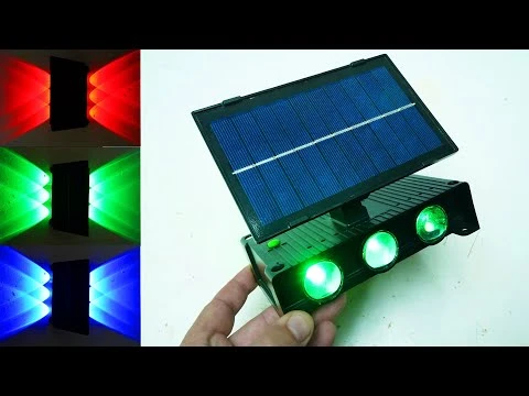 إضاءة جدارية شمسية مع ألوان LED متغيرة للاستخدام الخارجي - Image 8