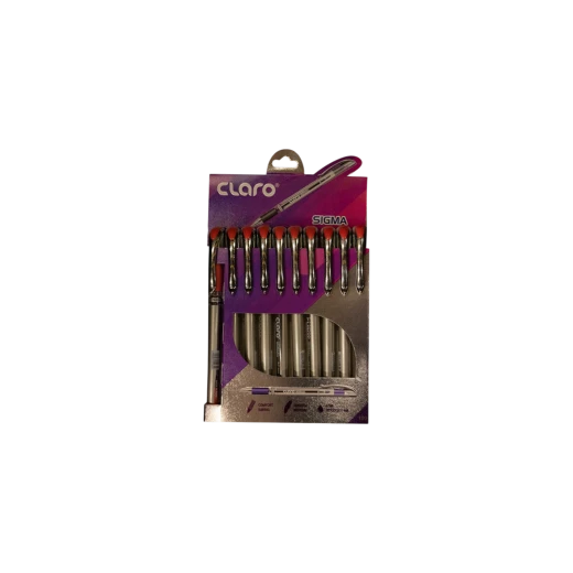 Claro Red Pen Pack - 10 Pens for School & Office - Claro - Image 2